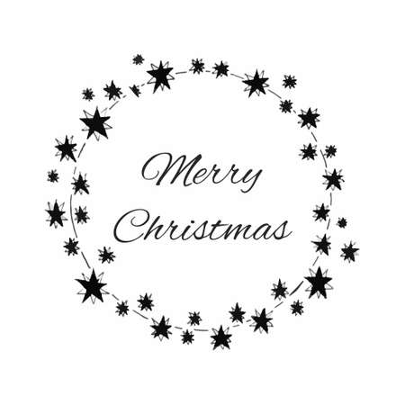 Christmas Card Frame Templateのイラスト素材