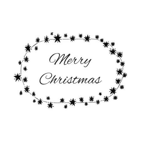 Christmas Card Frame Templateのイラスト素材