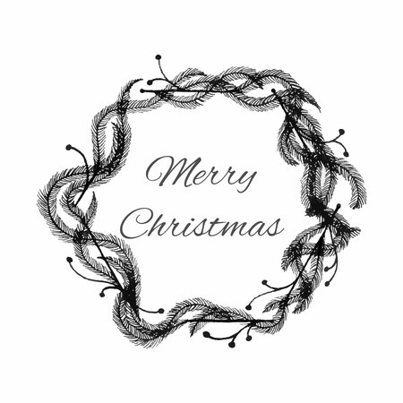 Christmas Card Frame Templateのイラスト素材