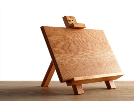 A wooden drawing board, isolated white background, Generative AIの素材