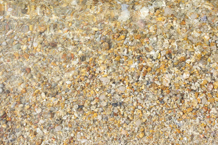 Pebbles under waterの写真素材