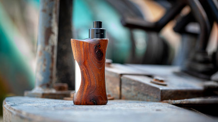 high end rebuildable dripping atomizer with stabilized natural walnut wood regulated box mods,...