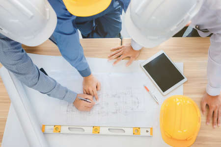 Architect and businessman planning meeting to work with commitment, set mind.の写真素材