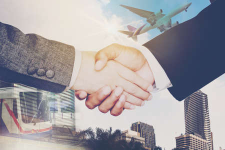 Businessmen are handshake agree to join the business.の写真素材