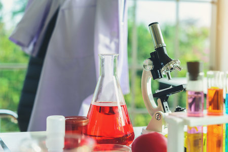 The device on the experimental science, test tubes, camera micro vision to medical development.