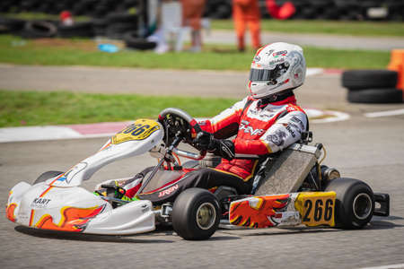 PATTATA,THAILAND-MAY 26: Go Kart  driving training and racing in provocative style. in "IAME Series Asia 2019" bira circuit race pattaya on May 26,2019 IN THAILAND.のeditorial素材