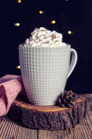 A cup of hot chocolateの写真素材