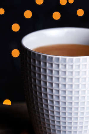 Grey tea mugの写真素材
