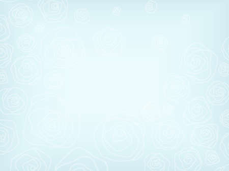 blue background with flowers  wedding invitationのイラスト素材