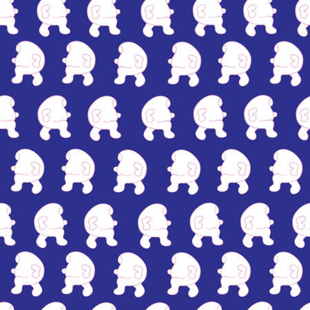 seamless pattern  abstract people  vector image のイラスト素材