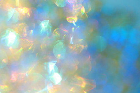 Abstract background with bokeh defocused lights.の写真素材