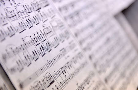 music on partiture intensional selective focusの写真素材