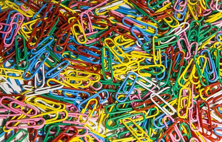 Colorful paperclips High resolution detailの写真素材