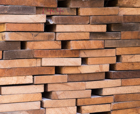 A picture of a Pile of planks