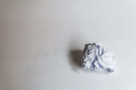 One white Crumpled paper Balls - High res imageの写真素材