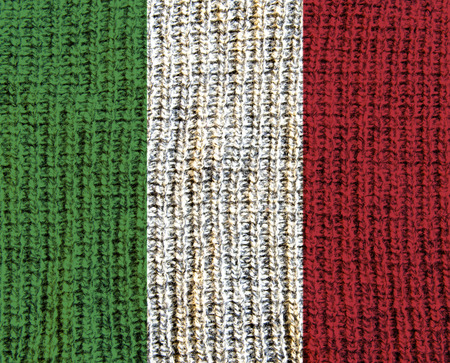 High resolution wool textured flag of  Italyの写真素材