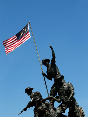 A general views Malaysia National Monument also known as Tugu Negara in Kuala Lumpur, February 12, 2017.のeditorial素材