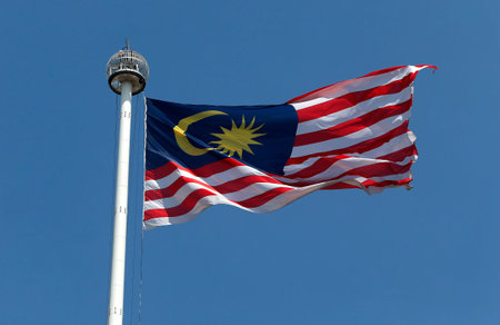 General views of the Malaysia giant flag at the Dataran Merdeka in Kuala Lumpur, Malaysia on May 28,...