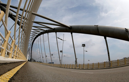 General views of the metal structure bridge in Putrajaya, November 19, 2017.