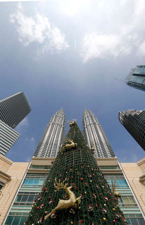 General view of the tallest Malaysia Christmas tree near Suria KLCC in Kuala Lumpur, December 10, 2017.のeditorial素材