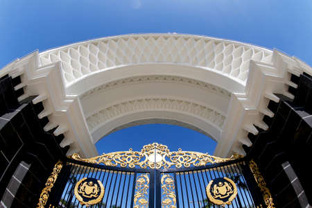 General view of the front entrance of the Malaysia King's Palace in Kuala Lumpur, February 25, 2018.のeditorial素材