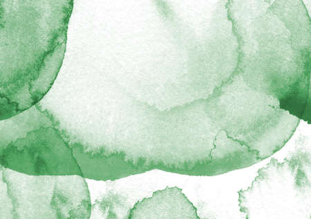 Green water color graphic color brush strokes patches effect backgroundの写真素材