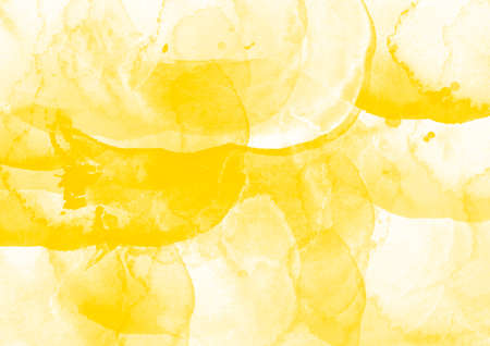 Yellow graphic color patches graphic brush strokes effect background designs elementの写真素材