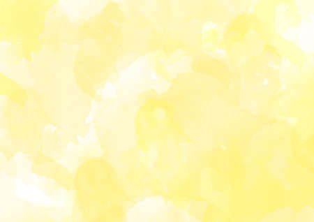 Yellow water color patches graphic brush strokes effect background designs elementの写真素材