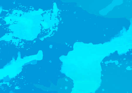 Light blue water color patches graphic brush strokes effect background designs elementの写真素材