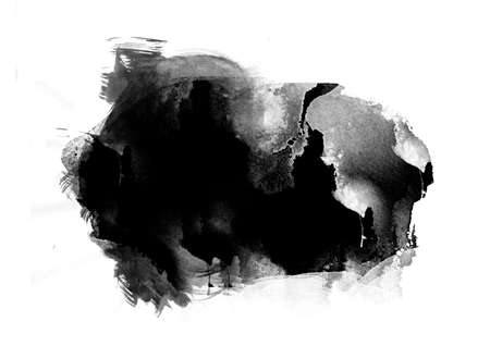 Black color graphic patches brush strokes effect background designs elementの写真素材