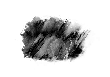 Black graphic color patches brush strokes effect background designs elementの写真素材