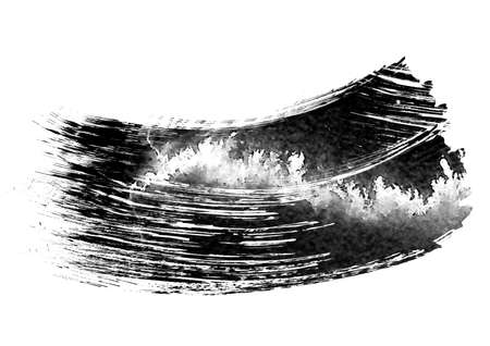 Black graphic color patches brush strokes effect background designs elementの写真素材