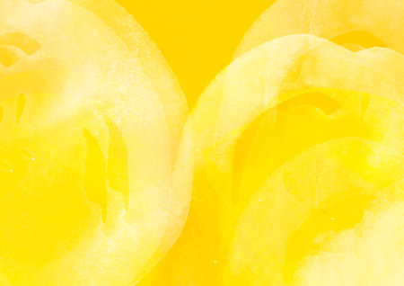 Yellow graphic color patches brush strokes effect background designs elementの写真素材