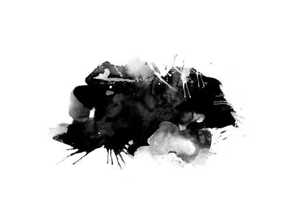 Black graphic color patches brush strokes effect background designs elementの写真素材
