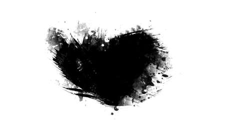 Black graphic color patches brush strokes effect background designs elementの写真素材