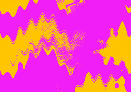 Yellow wave color brush strokes effect on purple background