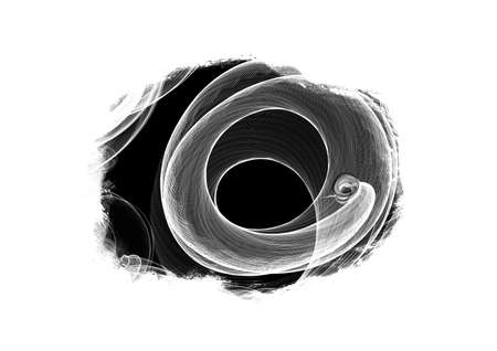 Black graphic patches strokes design effect element on purple color backgroundの写真素材