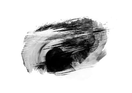 Black graphic color patches brush strokes effect background designs elementの写真素材