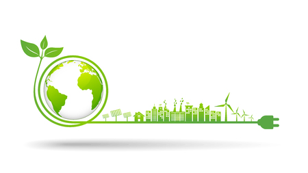 World environment and sustainable development concept, vector illustrationのイラスト素材