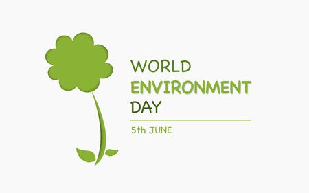 World Environment day and eco friendly concept with tree shape and paper cut design with inside shadow, Vector illustrationのイラスト素材
