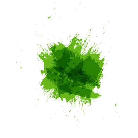 Watercolor green brush background with copy space for text and Logo, Vector illustrationのイラスト素材