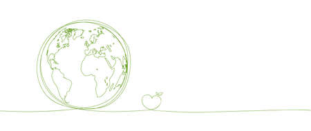 Sustainability development background banner with hand drawn, Save the world, Environmental and Ecology concept, Vector illustrationのイラスト素材