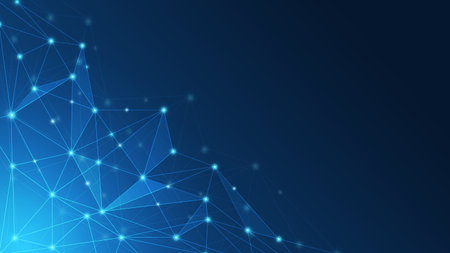 Abstract futuristic technology background with dots and lines connection. World wide web network and...