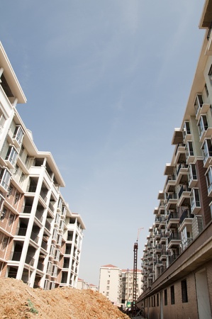 Apartment building construction site in Chinaのeditorial素材