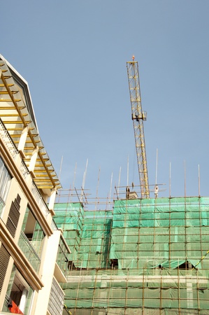 Apartment building construction site in Chinaのeditorial素材