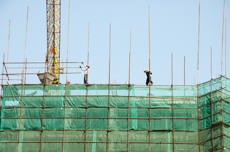 A construction site in Chinaのeditorial素材