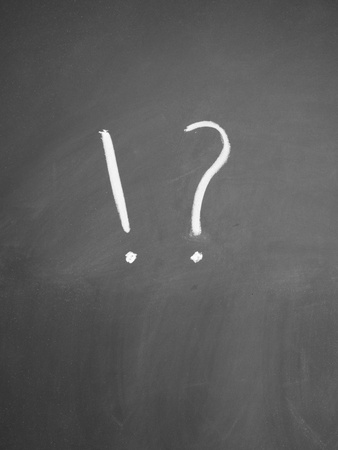 exclamation and question markの写真素材