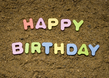 happy birthday titleの写真素材