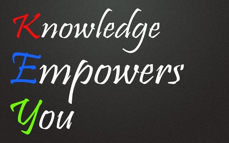 knowledge empowers you symbol の写真素材
