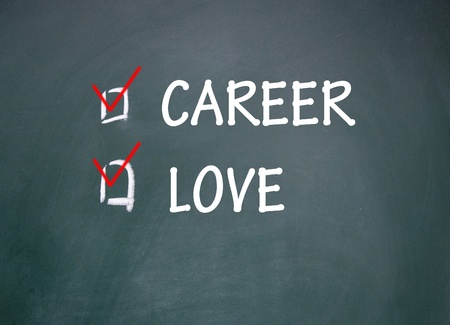 career and love choiceの写真素材